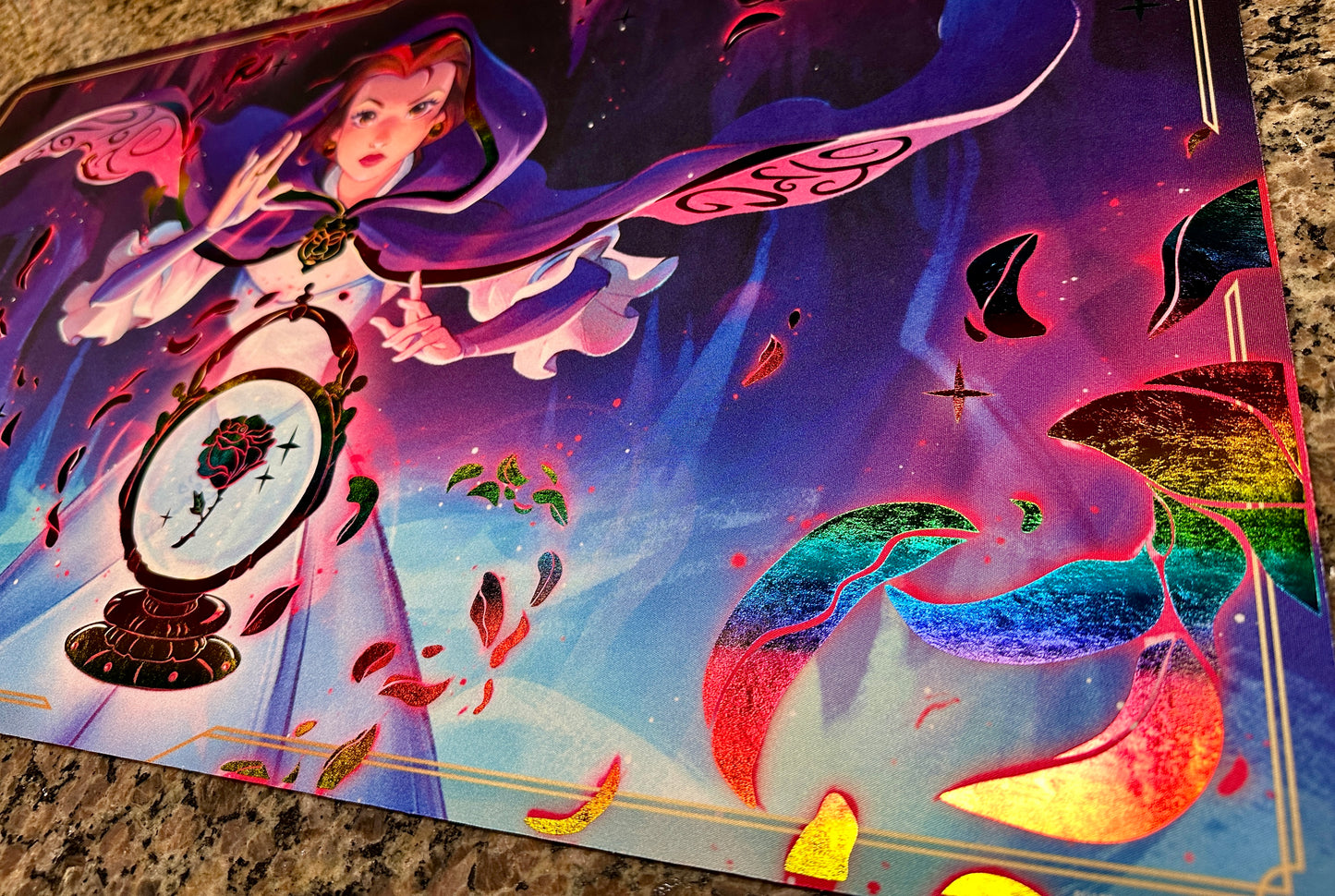 *Rainbow* Belle Accomplished Mystic Lorcana Foiled Playmat