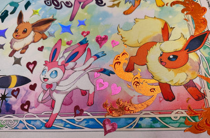 Prismatic Eeveelutions Foiled Playmat