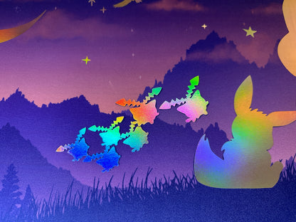 Eevee & Umbreon Twilight Pokemon Foiled Playmat