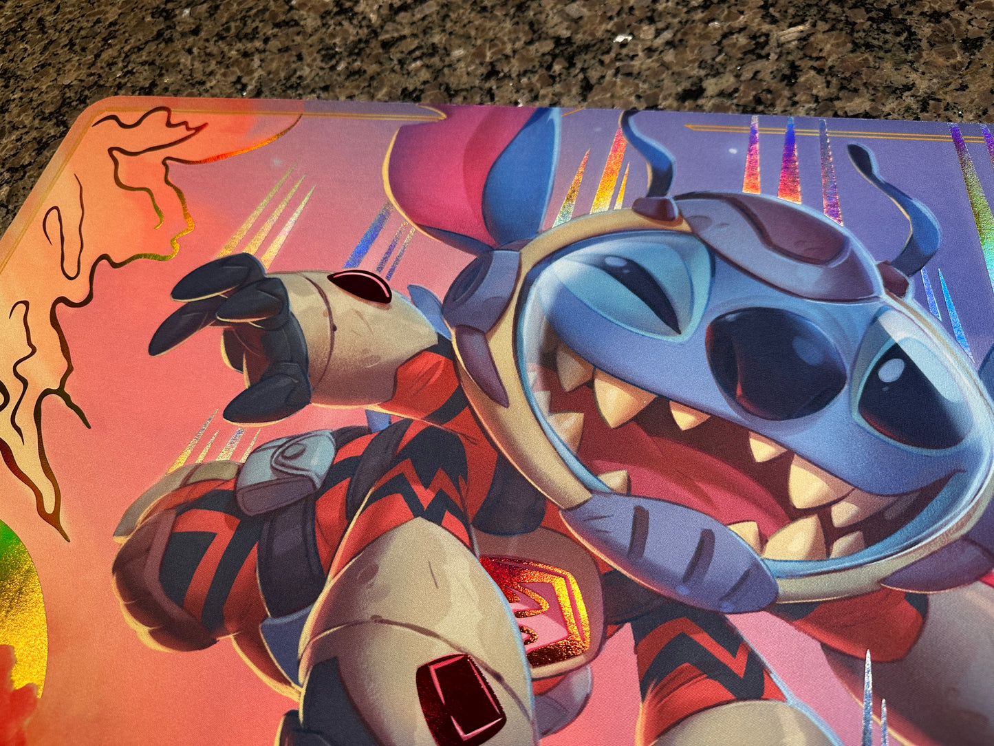 *Premium* Stitch Little Rocket Lorcana Foiled Playmat