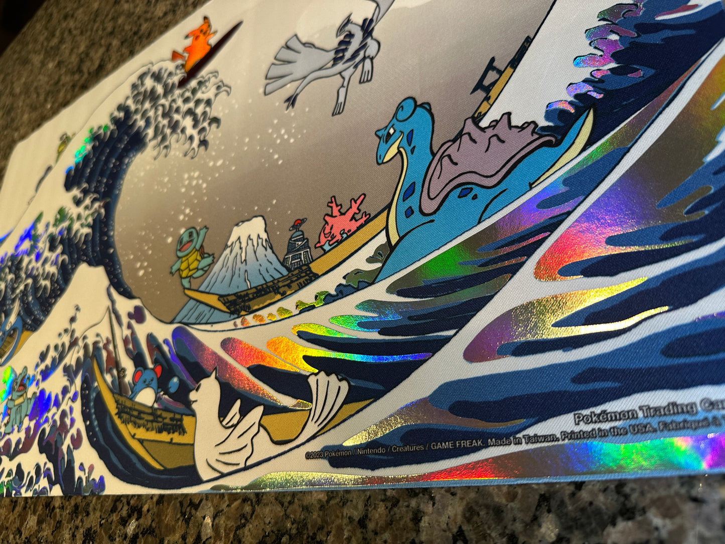 *Premium* Great Wave Pikachu Pokemon Foiled Playmat