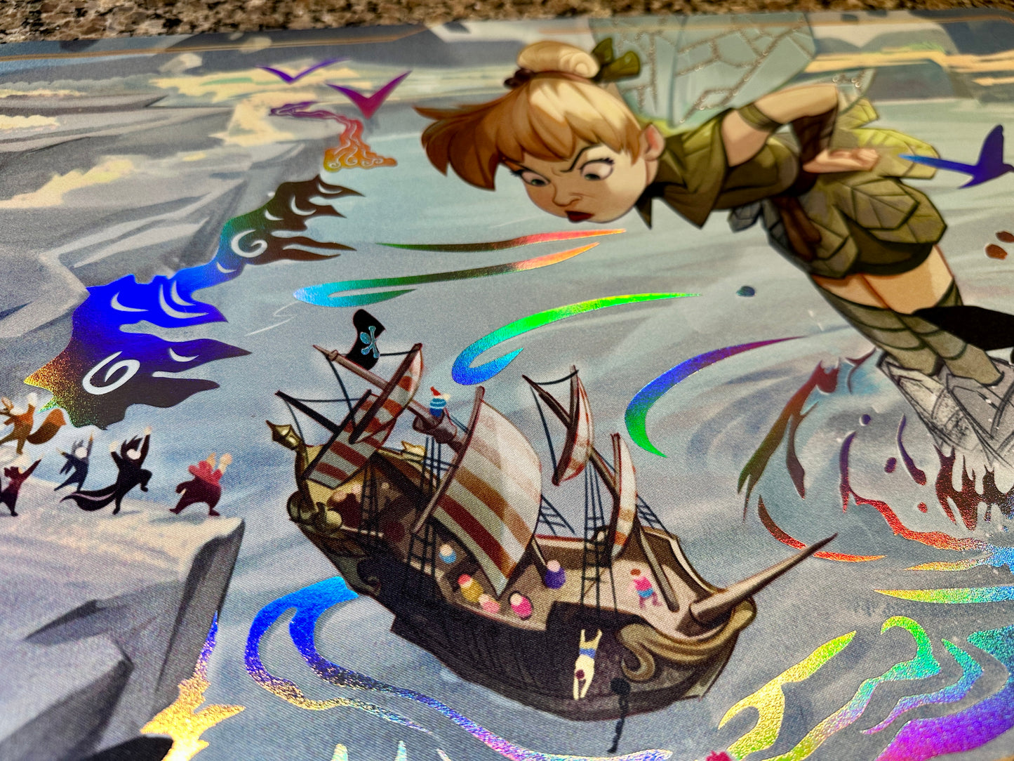 *Glitter* Tinker Bell Giant Fairy Lorcana Foiled Playmat