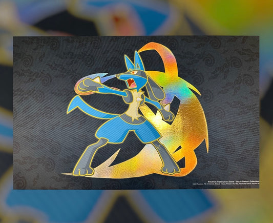 Lucario Focused Fighter Pokemon Foiled Playmat