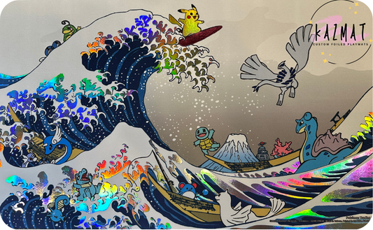 Great Wave Pikachu Pokemon Foiled Playmat