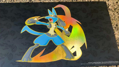 Lucario Focused Fighter Pokemon Foiled Playmat