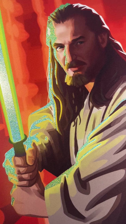 Qui-Gon Jinn Star Wars Foiled Playmat