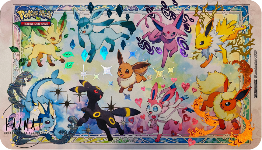 Prismatic Eeveelutions Foiled Playmat